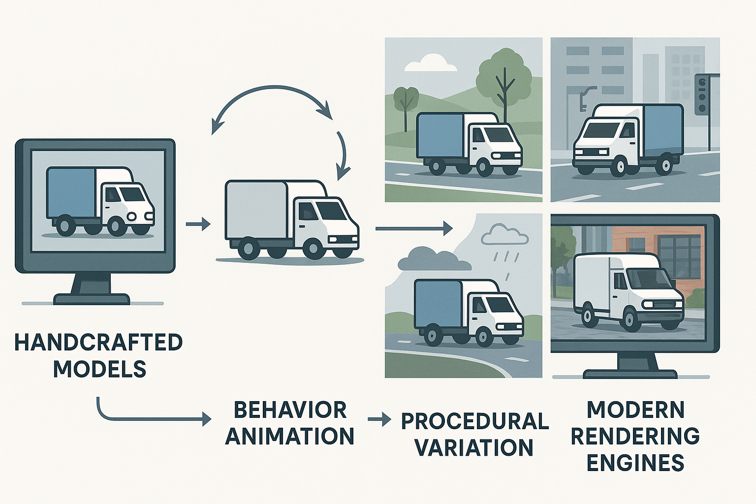 Diagram of Synetic AI’s rendering and annotation pipeline